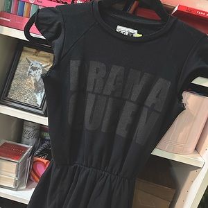 NUNUNU girls DRAMA QUEEN dress 6-7 BlACK